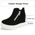 HOMEHOT Girls High Top Fashion Wedge Sneakers with Side Zipper
