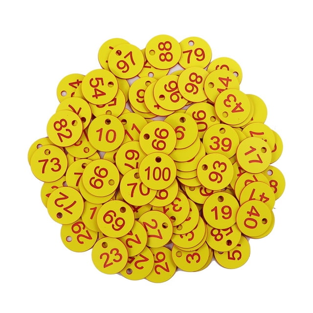 Round Number Husbandry Farm Beehive Label Beekeeping Box Numbered With Hole Tag Animal Livestock Markers Classification Sign30PCS (No. 1 to 30)&Dia. 3cm He Qiyong unisex