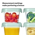 thumbnail image 4 of OXO Tot Baby Blocks Food Storage Containers, 6 oz, Opal, 4-Pack, For Infants Ages 0-12 Months, 4 of 8