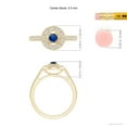 thumbnail image 5 of ANGARA Natural Vintage Style Sapphire Halo Ring with Milgrain Detailing in 14K Yellow Gold for Women (Size-3.5mm) | September Birthstone, Anniversary, Jewelry Gift for Women | Natural Sapphire Ring, 5 of 10