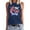 Navy, variant on Black Women's Gradient Coconut Tree Tank Tops Summer Sleeveless V Neck Button down Shirt, Xxl