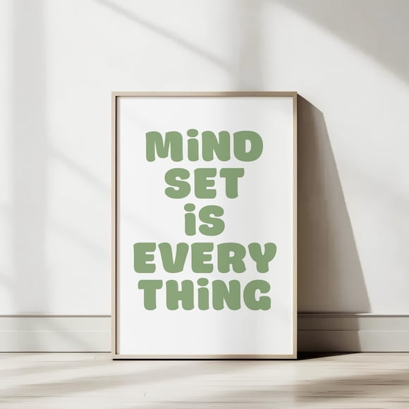 KamejCA Sage Green Wall Art Poster Inspirational Quote Poster Home Office Decor