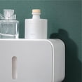 thumbnail image 3 of Wall Mounted Toilet Paper Holder PS ABS Waterproof Roll Paper Tissue Storage Box Bathroom Accessories, 3 of 5