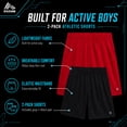 thumbnail image 5 of RBX Boys Athletic Shorts - 2 Pack Performance Mesh Jersey Gym Shorts with Elastic Waistband (8-16), 5 of 7