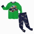thumbnail image 5 of CAUYDY 5-6T 7-8Y 9-10Y Kid Pjs Boy Clothing for Children Fall Winter Long Sleeve Tee Shirt Elastic Waist Pants 2Pcs Set Boys Outfits Sizes 9-10 Years,Green, 5 of 9