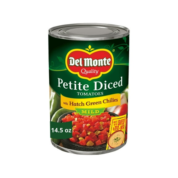Del Monte Petite Diced Tomatoes with Hatch Green Chilies, 14.5 oz Can