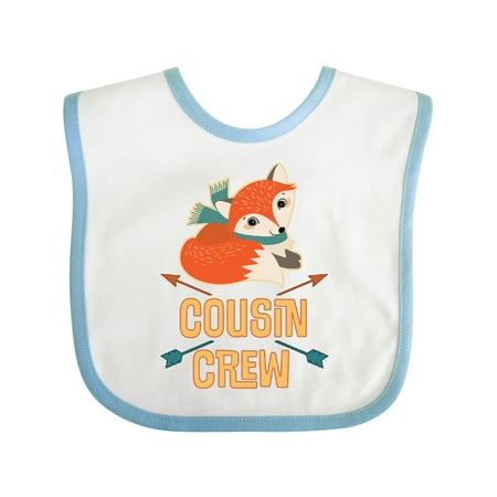 

Inktastic Cousin Crew Outfit Fox Gift Baby Boy or Baby Girl Bib