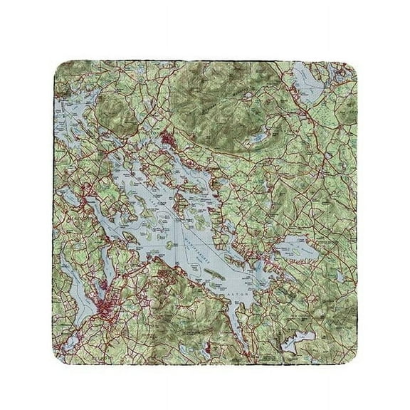 Betsy Drake CT967 4 x 4 in. Lake Winnipesaukee, NH Nautical Map Coaster - Set of 4