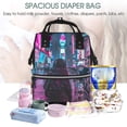 thumbnail image 5 of Pofeuu Neon Night Cityscape Print Diaper Bag Backpack, Multifunction Travel Pack Maternity Baby Changing Bags, Large Capacity, Waterproof, 5 of 6