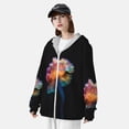 thumbnail image 4 of Sun Protection Shirts for Men/Women, Bioluminescent Underwater Flower Long Sleeve Fishing Outdoor Shirts, Sun Hoodie Jacket, 4 of 6