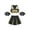 Black, variant on iiniim Girls Cheer Leader Uniform High School Crop Top with Pleated Skirt Carnival Party Dancewear Blue 6