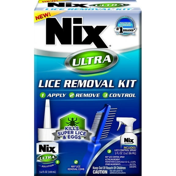 Nix Ultra Lice Removal Kit Solution Kills Head Lice & Eggs, 5 oz , 3 Pack