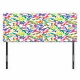 thumbnail image 3 of Butterfly Headboard, Different Sized Butterfly Silhouettes Sense of Change Movement Lifestyle Art, Upholstered Decorative Metal Bed Headboard with Memory Foam, Full Size, Multicolor, by Ambesonne, 3 of 4