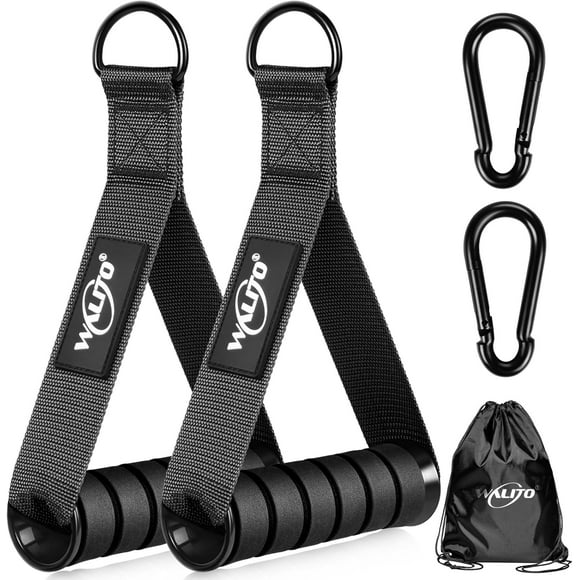 shiyou-WALITO Exercise Handles, Replacement Cable Machine Attachments for Home Gym Equipment, Pulley System, Pilates, Resistance Bands, Strength Trainer, Heavy Duty Working Out Handles Accessories