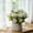White-Free Size/WH, variant on Artificial Flower With Small Ceramic Vase Fake Silk Variety Flower Balls 5 Colors Adjustable Stems No Maintenance For Home Party Office Wedding Table Centerpieces Living Room Kitchen Decorations