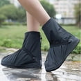 thumbnail image 3 of Botas de lluvia impermeables, cubierta para zapatos, botas de lluvia de silicona antideslizantes, cubierta con cremallera, deportes al aire libre, senderismo, Camping, Scooter, viaje, 3 of 5