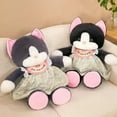 thumbnail image 6 of Cute Dress Black Cat Plush Toy Kawaii Simulation Animal Plushie Fluffy Stuffed Gray Cat Doll Christmas Gift Home Car Decoration, 6 of 8