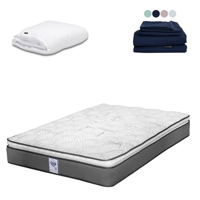 Colchón King Size Prestige + Protector Cloud + Sábanas Softy