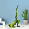 thumbnail image 7 of SPRING PARK Creative Resin Yoga Frogs Figurine Decor, Yoga Pose Frog Sculpture Statue, Personalized Animal Collectible Figurines Mascot Frog Resin Crafts for Shelves Table Desk Decor, 7 of 7
