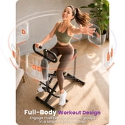 Evitormill Squat Machine with Timer, Foldable 2-in-1 Adjustable Squat Assist Trainer Machine , 330lbs Support, Black