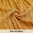 thumbnail image 4 of Ntbay 100% Cotton Cable Knit Throw, Super Soft Warm Knitted Blanket Home Decor, 51"x67", Ginger Yellow, 4 of 4