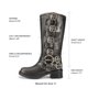 thumbnail image 4 of Botas DREAM PAIRS Altas con Punta Cuadrada y Hebilla Plateada, 4 of 9