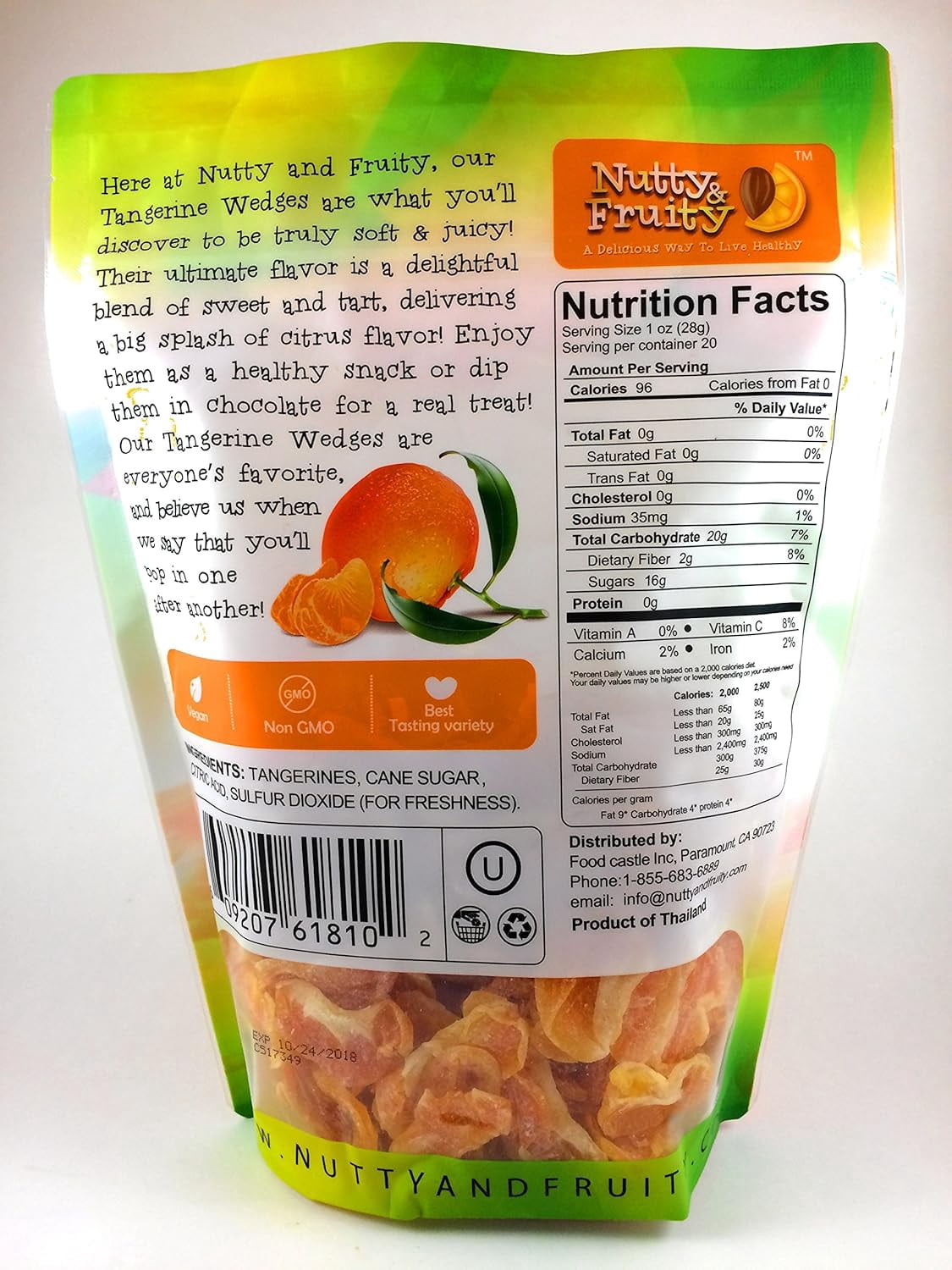 Dried Tangerine Wedges 20 ounce Bag