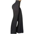 thumbnail image 6 of NaWent Up to 40% off Women's 6-Button Trousers Casual Work office Basic Dress Pants High Waist Straight-Leg Long Pants Black L, 6 of 6