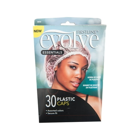 Firstline Evolve Plastic Caps, White, Blue & Pink, 30 Ct