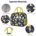 thumbnail image 4 of Lunch Bag Lunch Box for Women Reusable Insulated Lunch Bags,Water-Resistant Lemon Navy Cooler Lunch Tote Bag, Large Capacity for Work Travel Picnic, 4 of 6