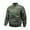 Olive Green, variant on Men's Fashion Autumn Winter Stand Collar Flight Jacket Casual Loose Hoodless Long Sleeve Jacket Black