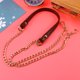 thumbnail image 5 of EeaseMX 1 pieza de cadena de metal de PU para bolso, correa de repuesto, accesorio con hebillas para bolso de mano, bolso de hombro, marrón y dorado., 5 of 7