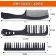 thumbnail image 2 of Curly Hair Comb, 3pcs Heat Resistant Wide Prong Comb, Professional Hairdressing Combs, Black Carbon Men's Comb, For Long Wet Or Curly Hair, 2 of 5