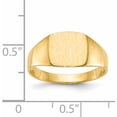 thumbnail image 5 of 14K Yellow Gold 8.5X9.0mm Closed Back Signet Ring (Size 7) Made In United States rs300, 5 of 5