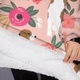 thumbnail image 3 of Oversized Wearable Blanket Hoodie,Pink Beagle and Flower Sherpa Blanket Hoodie with Super Pockets,Super Warm Fuzzy Pullover for Women & Men, 3 of 6
