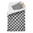 thumbnail image 2 of Black and White Checkered Duvet Cover and Pillowcase Set for Single Bedding, Bedroom Accessories for Kids Teens, 2 of 5