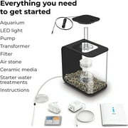 biOrb Flow 15 Aquarium with Standard Light - 4 Gallon, Black, Acrylic