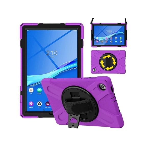 Case for Lenovo Tab M10 HD 2nd Generation 2020 10.1 Inch TB-X306F / TB-X306X Shoockproof Cover with Hand Strap Kickstand Shoulder Belt