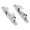 A, variant on 316 Stainless Steel Marine Boat Deck Rope Guide Hardware with Countersunk Mounting Base Polished Skene Chocks Pair for Deck