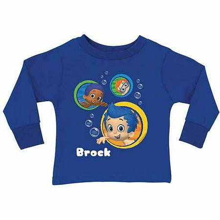 Personalized Bubble Guppies Guppy Boy's Blue Long Sleeve Tee