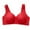 Red, variant on WCMZJ Daisy Bras for Older Women Plus Size No Underwire Front Closure Comfort Senior Wireless Snap Closing Bra