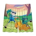 thumbnail image 3 of Adventure Time Cartoon Men's Pajama Pants Sleepwear Lounge Shorts Bottoms Summer Daily Cozy Soft Ice Silk Pajama Shorts Lightweight Home Beach Shorts, 3 of 8