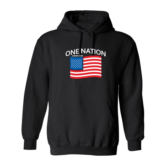 One Nation Under God Sarcastic Novelty Gift Idea Adult Humor Funny Men's Hoodies