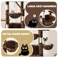 thumbnail image 3 of Amolife 81" Large Cat Tree Tower for Large Cats with Cat Condo Hammock, 2 Scratching Ramps, 6 Scratching Posts, Leopard Print, 3 of 8