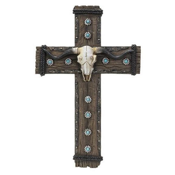 Western Crucifix Wall Plaque 12 Inch