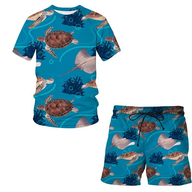 Sea Printed Shirt & Short Set main image 0