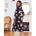 thumbnail image 3 of Ekouaer Women Kimono Robes Full Length Knit Bathrobe Lightweight Soft Sleepwear V-neck Casual Ladies Loungewear, 3 of 6