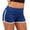 Blue, variant on Women's High-Waisted Athletic Shorts - Slim Fit Spandex Bike Shorts with Contrast Side Piping, Stretchy Yoga Running Workout Shorts Black L