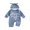 Blue, variant on Miaouyo 2 Pcs Infant Baby Girl Boy Outfit Long Sleeve Crew Neck Romper and Hat Set