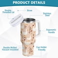 thumbnail image 2 of Yayeee 40oz Stainless Steel Tumbler with Straw and Handle Double-Wall Insulated Travel Water Bottle, Cartoon Goose Pattern, 2 of 8